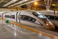 Siemens Velaro CN CRH3 high-speed train at Shanghai Hongqiao Railway Station in China