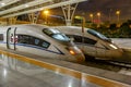 Siemens Velaro CN CRH3 high-speed trains at Shanghai Hongqiao Railway Station in China