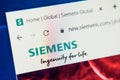 Siemens Web Site. Selective focus.