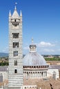 Siena Cathedral, dome and tower bell, Tuscany, Siena, Italy Royalty Free Stock Photo