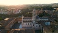 Siena Cathedral or Duomo di Siena, aerial view at sunset, Tuscany, Italy Royalty Free Stock Photo