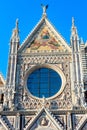 Siena Cathedral facade, Tuscany, Italy Royalty Free Stock Photo