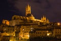 Siena cathedral by night, Tuscany, Italy, Europe Royalty Free Stock Photo