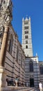 Siena Cathedral outside tower. Cattedrale di Siena