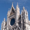 Siena Cathedral upper facade Royalty Free Stock Photo