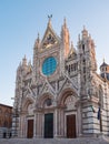 Siena Cathedral West Facade Exterior Royalty Free Stock Photo
