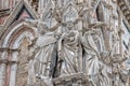 Siena dome cathedral external view detail of statue