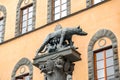 The Capitoline Wolf sculpture depicting a scene from the legend of the founding of Rome, Siena, Italy