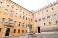 The Piazza Salimbeni is a prominent square in central Siena, Italy Royalty Free Stock Photo