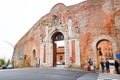 Porta Camollia is one of the northern portals in the medieval walls of Siena, Italy