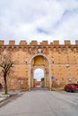 Porta Romana is one of the portals in the medieval Walls of Siena, Italy Royalty Free Stock Photo