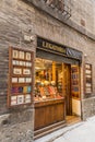 Traditional stationery store selling local and handmade Italian products in Siena, Tuscany, Italy Royalty Free Stock Photo