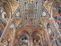 Piccolomini Library Ceiling in Siena Cathedral Royalty Free Stock Photo