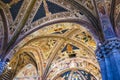 Ceiling fresco in Baptistery of Saint John, Siena, Italy