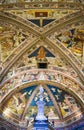 Ceiling fresco in Baptistery of Saint John, Siena, Italy