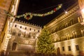 Palazzo Salimbeni at Christmas time in Siena, Italy Royalty Free Stock Photo