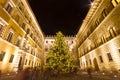 Palazzo Salimbeni at Christmas time in Siena, Italy Royalty Free Stock Photo