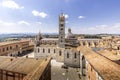 Aerial view over Siena Cathedral in Sienna, Tuscany region, Italy Royalty Free Stock Photo