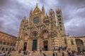 Siena, Italy - July 25, 2021: The Cathedral of the medieval city of Siena in Tuscany, Italy Royalty Free Stock Photo