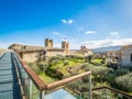 Siena, Italy: Panorama of medieval village of Monteriggioni in Tuscany