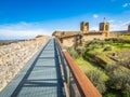 Siena, Italy: Panorama of medieval village of Monteriggioni in Tuscany