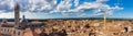 Siena, Italy panorama rooftop city view. Siena Cathedral and Mangia Tower Royalty Free Stock Photo