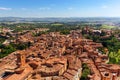 Siena, Italy panoramic rooftop city view. Tuscany region Royalty Free Stock Photo