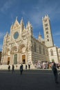 Panoramic view of exterior of Siena Cathedral Santa Maria Assunta