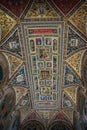 Piccolomini Library ceiling frescoes by the artist Bernardino di Betto Royalty Free Stock Photo