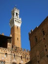 Siena, Italy. Torre del mangia. Royalty Free Stock Photo