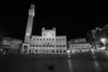 Siena, piazza del campo at night