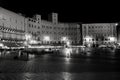 Siena, piazza del campo at night
