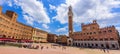 Siena - Piazza del Campo - old historic city in Italy