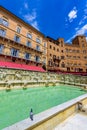 Siena - Piazza del Campo - old historic city in Italy