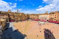 Siena - Piazza del Campo - old historic city in Italy