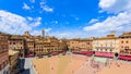 Siena - Piazza del Campo - old historic city in Italy