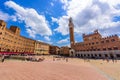 Siena - Piazza del Campo - old historic city in Italy