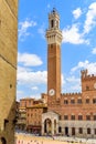 Siena - Piazza del Campo - old historic city in Italy