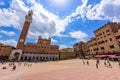 Siena - Piazza del Campo - old historic city in Italy