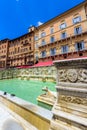 Siena - Piazza del Campo - old historic city in Italy