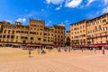 Siena - Piazza del Campo - old historic city in Italy