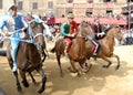 Siena's palio horse race Royalty Free Stock Photo