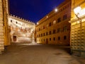 Siena. Square Salimbeni. Royalty Free Stock Photo