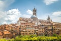 Siena town with Cathedral, view of ancient city in the Tuscany Royalty Free Stock Photo