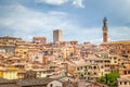 Siena town, panoramic view of ancient city in the Tuscany region Royalty Free Stock Photo