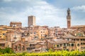 Siena town, view of ancient city in the Tuscany region of Italy Royalty Free Stock Photo