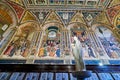 Siena Tuscany Italy. The Cathedral. Piccolomini Library with frescoes by Pinturicchio Royalty Free Stock Photo