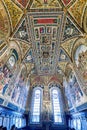 Siena Tuscany Italy. The Cathedral. Piccolomini Library with frescoes by Pinturicchio Royalty Free Stock Photo