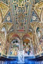 Siena Tuscany Italy. The Cathedral. Piccolomini Library with frescoes by Pinturicchio Royalty Free Stock Photo