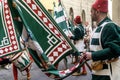 Siena tuscany italy europe flag bearers of the contrada